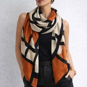 Your Choice of Orange or Cream Extra Long Scarf ORS39